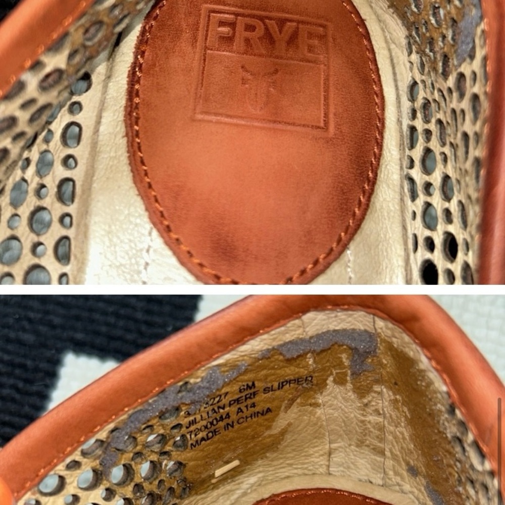 Frye Leather Jillian Perforated Slippers - Picture 10 of 11